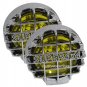LOT 2 CHROME HOUSING 12V AMBER HALOGEN FOG HEAD LIGHTS LAMPS LIGHT 4X4 OFF ROAD