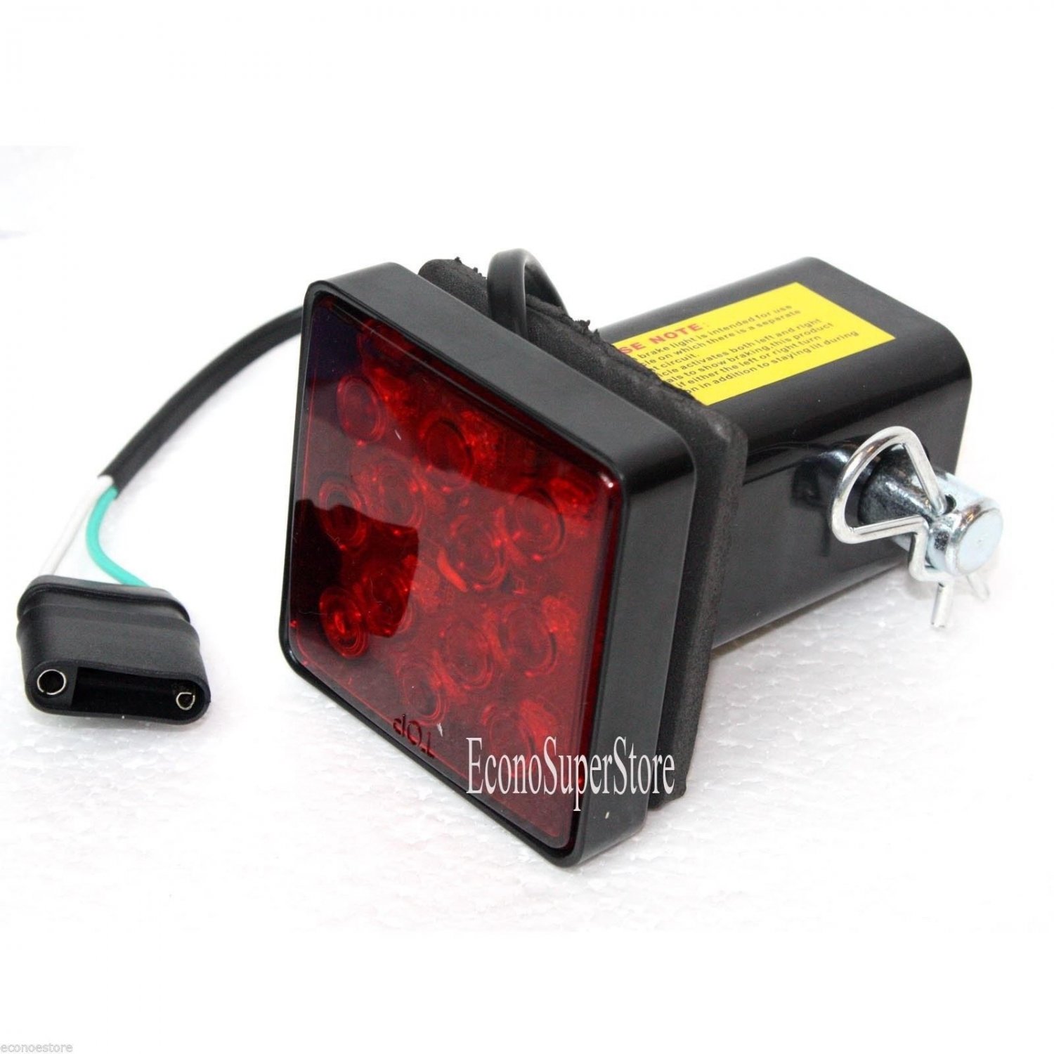 12 Bright LEDs LED Brake Light  Fit 2" Trailer Hitch Receiver Tube Cover  w/ Pin