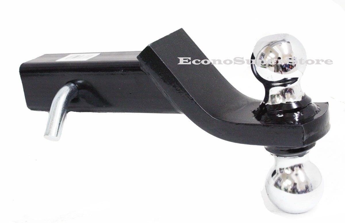 2" Drop TRAILER HITCH w/ 1- 7/8" & 2" DOUBLE BALL TOW MOUNT TOWING 3/4" RISE III