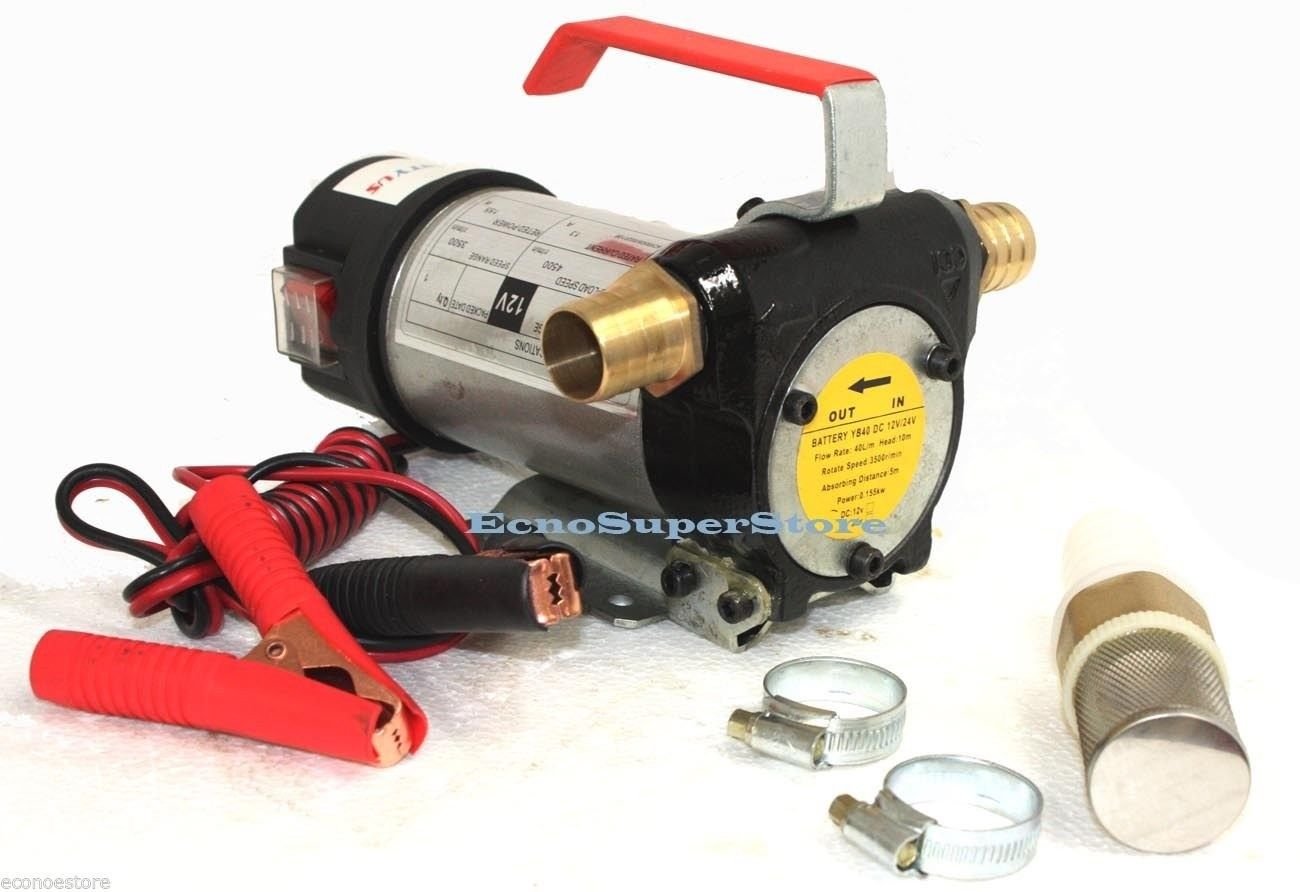12v  Diesel Fuel Oil Transfer Pump 11 GPM Direct Current 16Ft