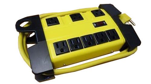 Lot 2 UL Listed 8 EIGHT OUTLET METAL POWER STRIP w/ 5FT CORD