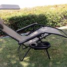 OutDoor Folding Recliner Zero Gravity Lounge Chair w/ Shade Canopy & Cup Holder