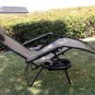 OutDoor Folding Recliner Zero Gravity Lounge Chair w/ Shade Canopy & Cup Holder
