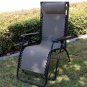 OutDoor Folding Recliner Zero Gravity Lounge Chair w/ Shade Canopy & Cup Holder
