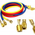 60" 5ft HVAC 1/4" SAE 500 PSI Charging Hoses AC Refrigerant R410a R134a  J2196
