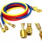 60" 5ft HVAC 1/4" SAE 500 PSI Charging Hoses AC Refrigerant R410a R134a J2196