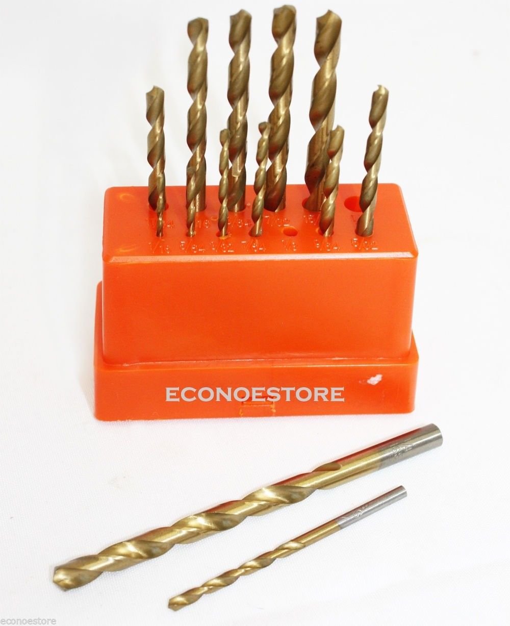 1/16" TO 1/4 "ROUND SHANK  TITANIUM 13 PC HSS HIGH SPEED STEEL DRILL BIT SET