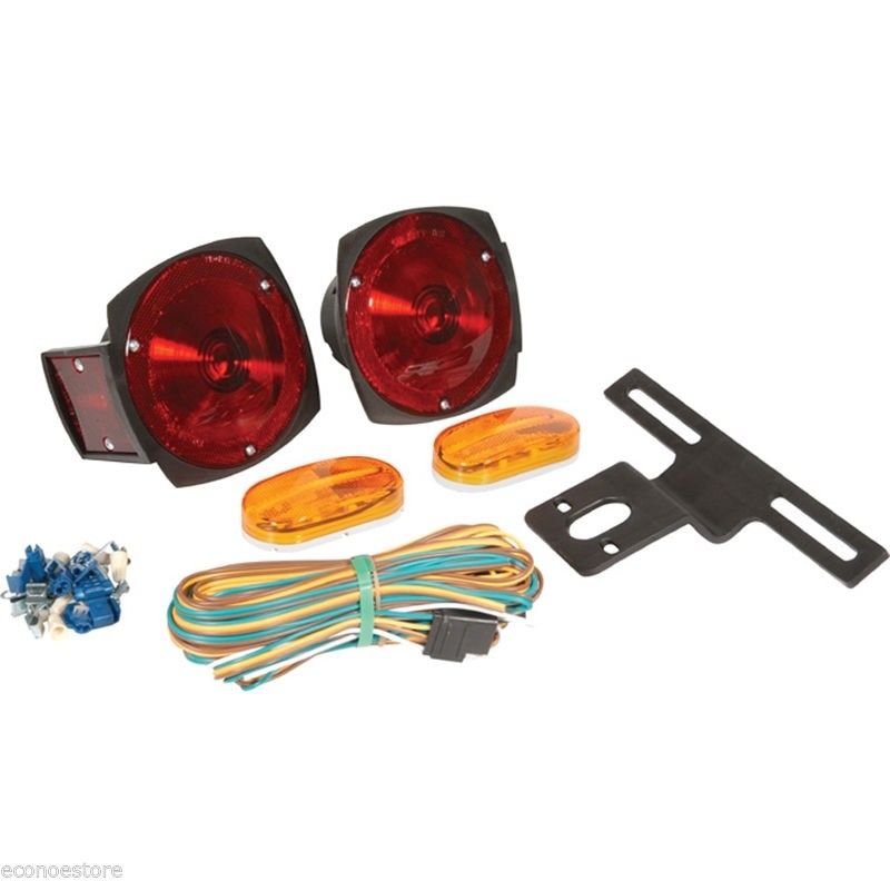 4pc Trailer Light Kit  2pc Stop Tail Turn Lights & 2Pc  Side Markers