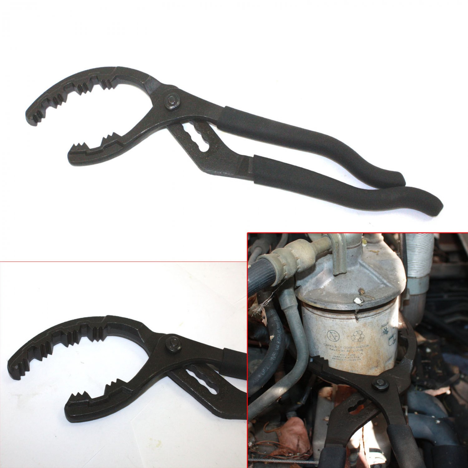 14"Adjustable Oil Filter Removal Pliers Tool 43-190mm Motorbike Car Van Truck