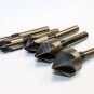 5pc Set Countersink Drill Bit Tri-Flat Shank Quick Change 1/4"-3/4" M2 Steel 82&Acirc;&deg;