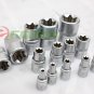 14pc Torx Torq Torque Star Female E-Socket Set Bit 1/4"+3/8"+1/2" Dr. w/Case