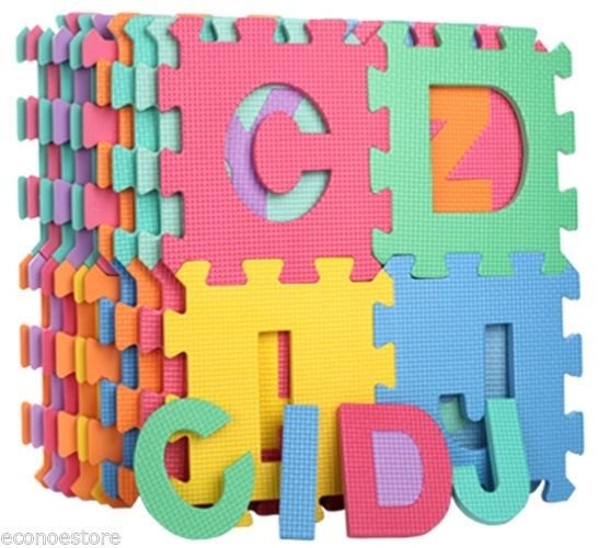 26pc Learning Alphabet Letter Puzzle Foam ABC Floor Mat Baby Safety Play Mats