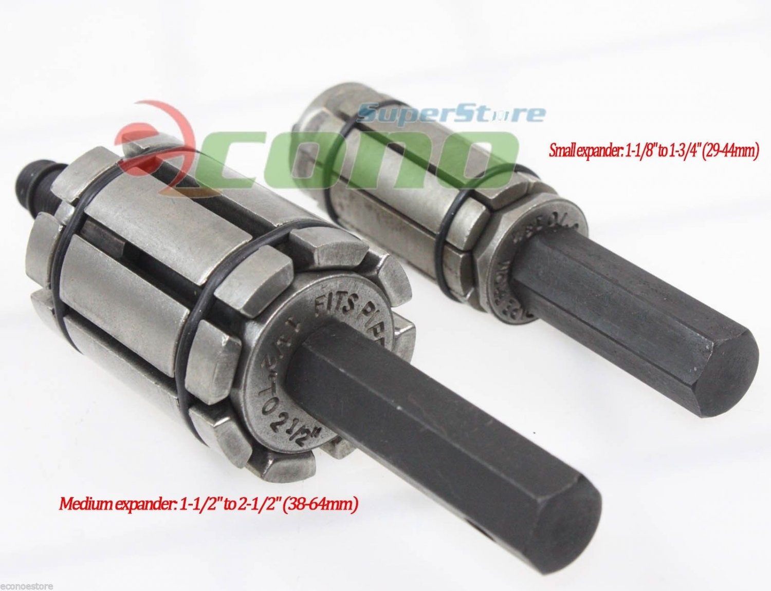 2PC TAIL PIPE EXHAUST MUFFLERS EXPANDER SPREADER 1-1/8" ~ 2-1/2"