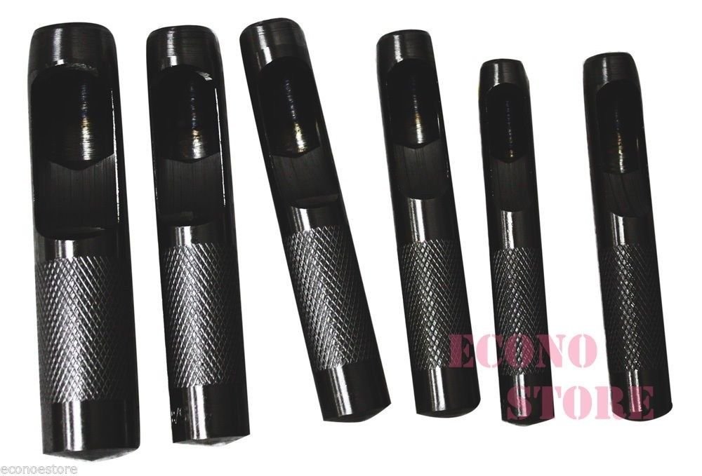 New Leather Craft  6pc Hollow Punch Set 3/8&acirc;�� 7/16" 1/2" 9/16" 5/8" 3/4"