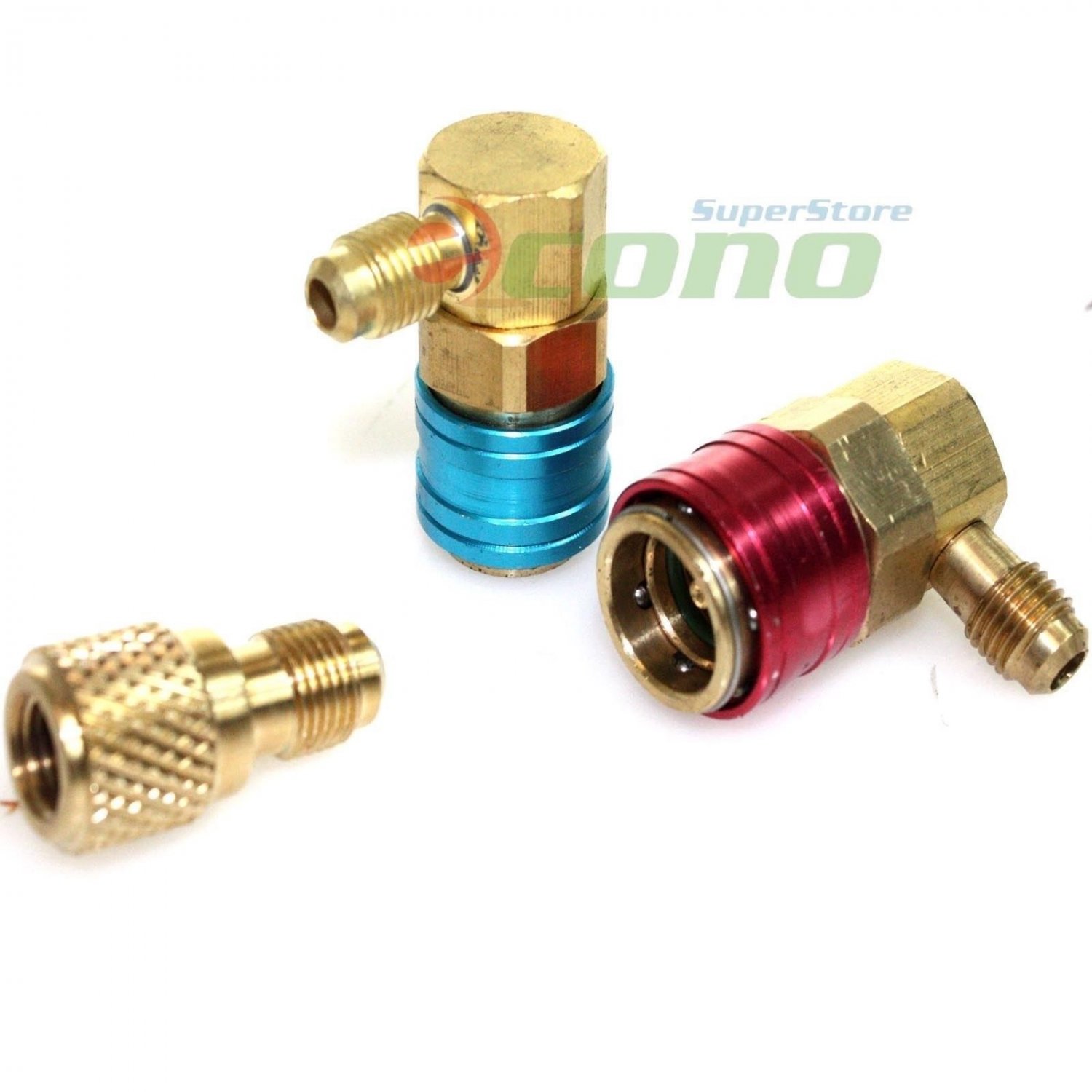 R12 to R134a AC Manifold Conversion Kit 1/2" ACME & H/L 90&Acirc;&deg; Angle Quick Couplers