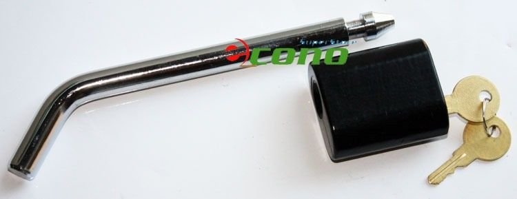 CHROME PLATED HITCH PIN 1/2" KEY LOCKING RECEIVER TRAILER PIN LOCKS I & II