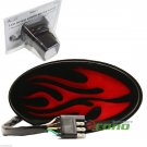NEW DUAL FUNCTION BRIGHT LED FLAME HITCH COVER FOR 2" RECEIVER