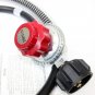 LPG Propane Regulator & 4.5Ft High Pressure Hose w/ Safety Guard bbq gas burner