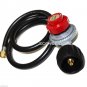 LPG Propane Regulator & 4.5Ft High Pressure Hose w/ Safety Guard bbq gas burner