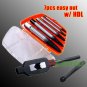 7PC Easy Out Screw Extractor w/HDL Handle Quick Easy Remover Screws Bolts