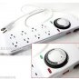 Lot TWO 15 AMP POWER STRIP SURGE PROTECTOR TIMER 8 OUTLET 24HOUR HYDROPONIC 120V