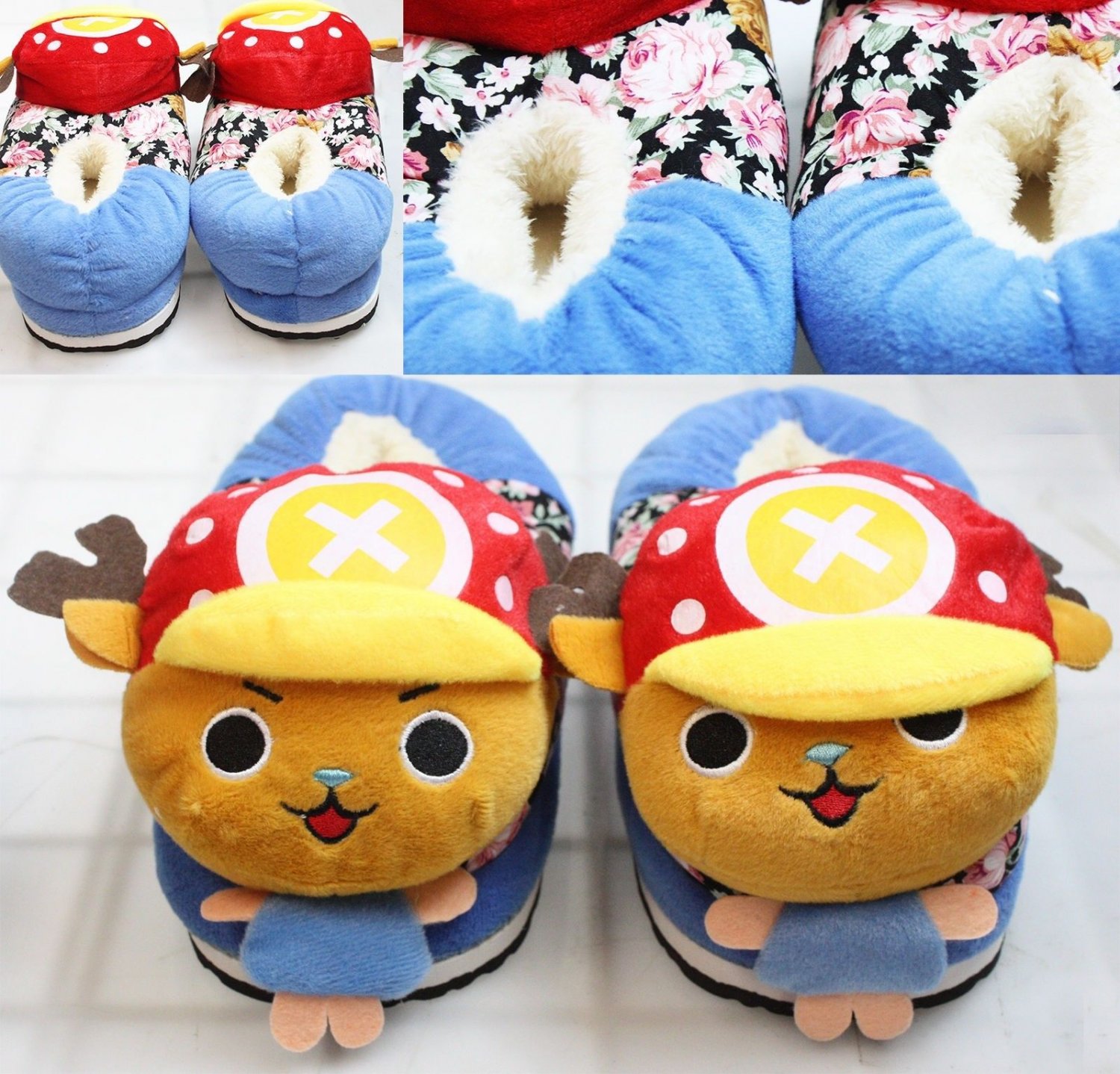 New Women Tony Tony Chopper Soft Warm Plush Indoor Home Winter Slipper