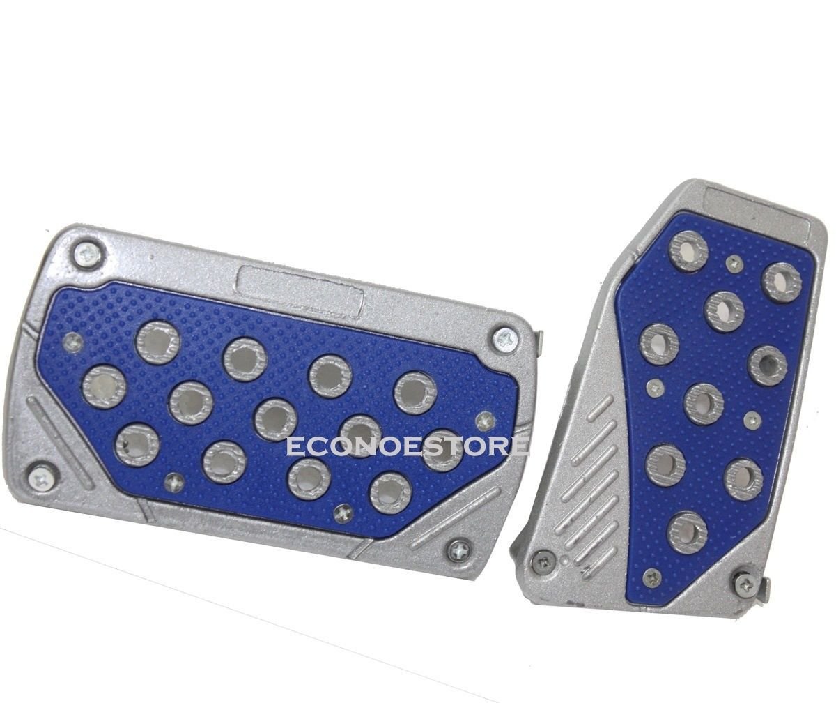 BLUE CAILVER GAS BRAKE RBON SCAR RACING FOOT PEDAL PADS FOOT PEDALS AUTOMATIC