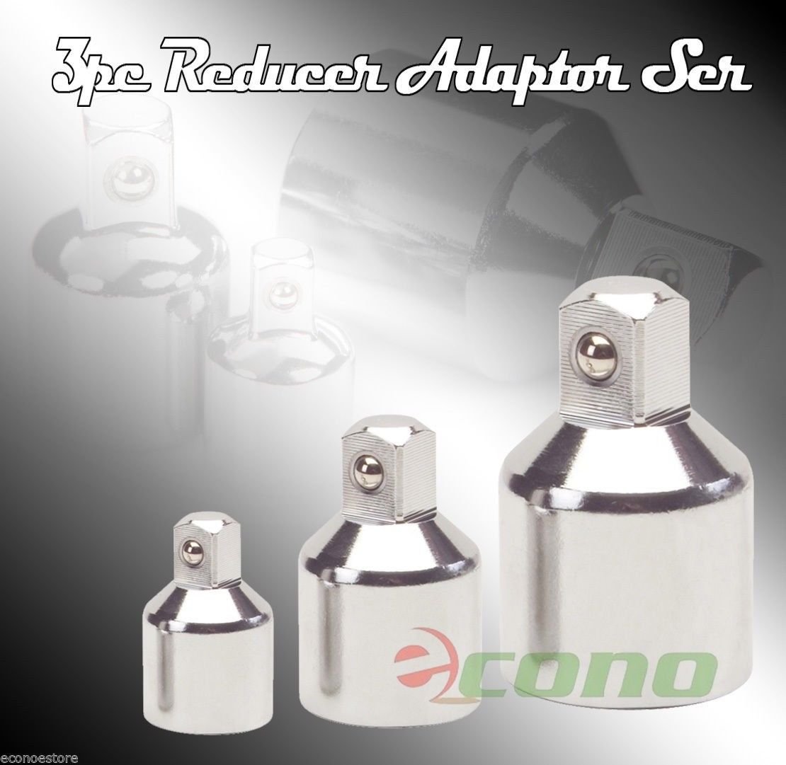 3PC SOCKET REDUCER AIR IMPACT ADAPTOR RATCHETS TOOL SET
