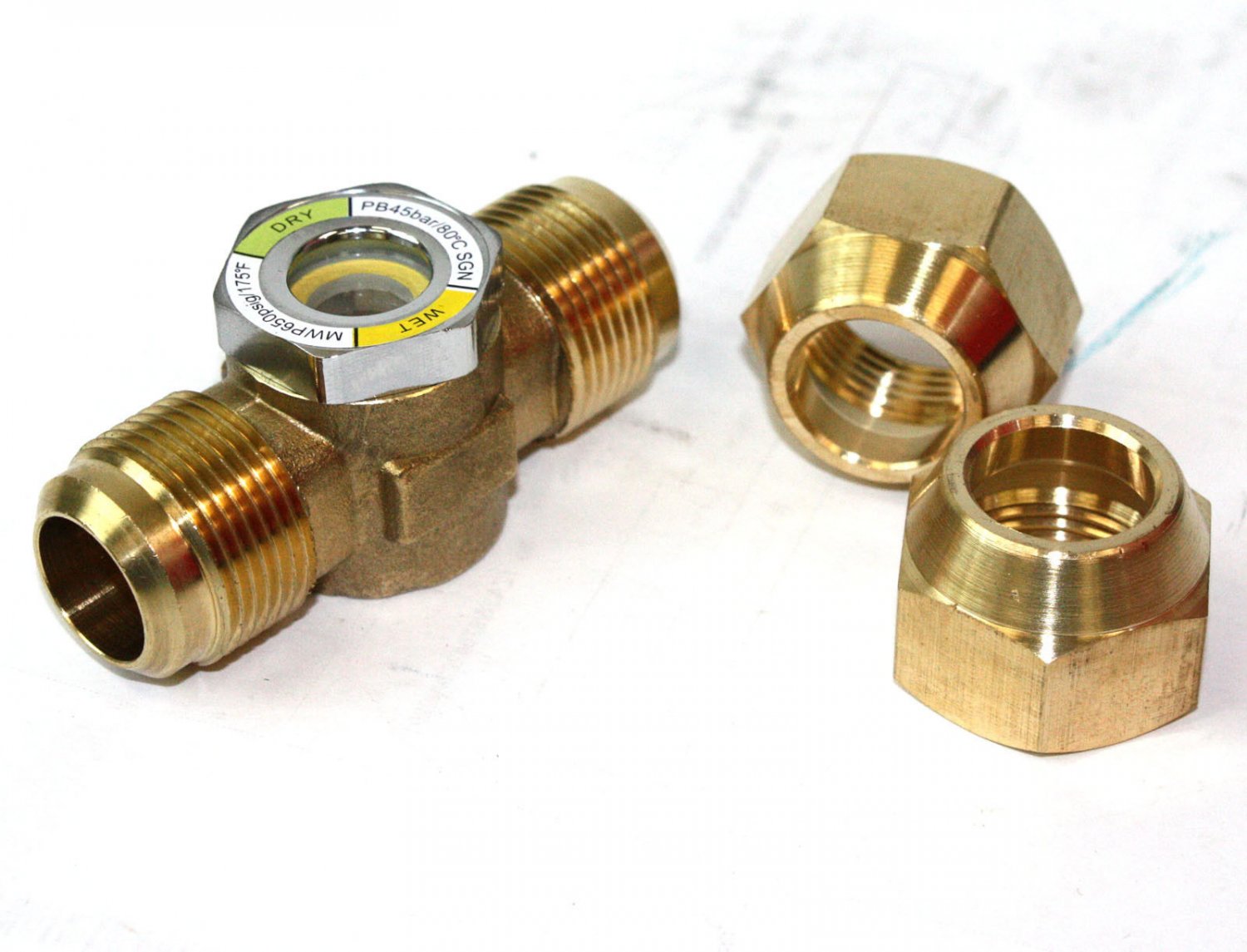 HVAC AC TUBE JOINTING SIGHT GLASS 3/4" SAE O.D. W/MOISTURE INDICATOR