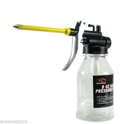 9 Oz High Pressure Oiler for Lubricants For Cars, Trucks, Motorcycles, Lawn mowe