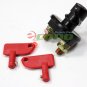 Lot TWO  Battery Disconnect Kill Cut Off Cutoff Switch Car Truck Brass Terminals
