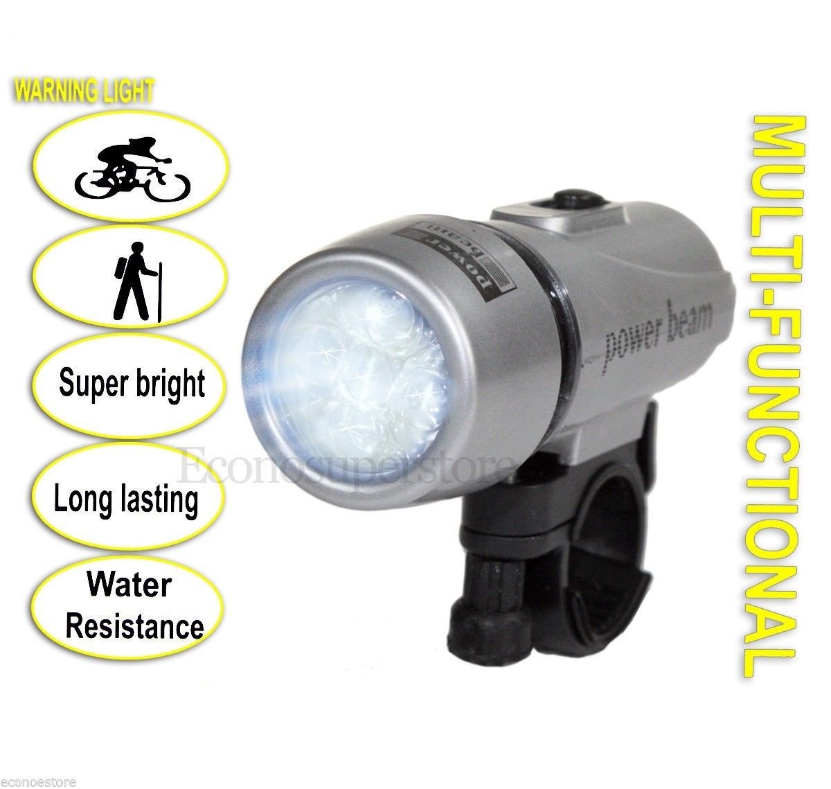 New Waterproof 5 LED Super Bright Lamp Bike Bicycle Front Head Light