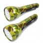 Lot Two 11 LED Camouflage Rechargeable Spot Work Light Flashlight Emergency Home