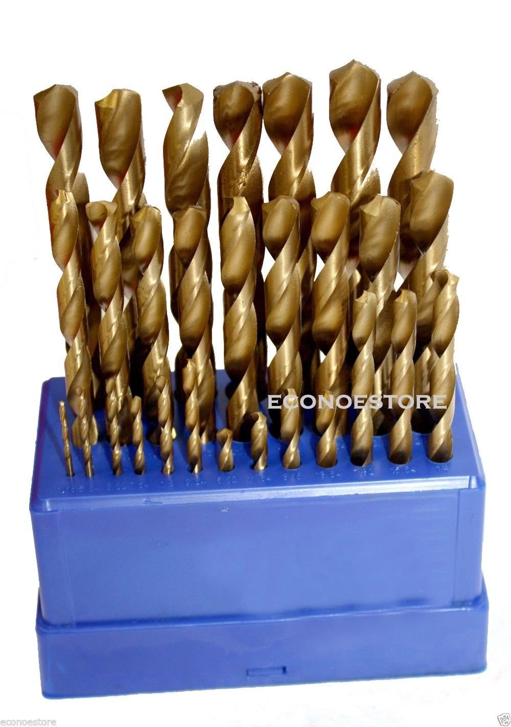 29Pc  1/16 to 1/2 HSS Metal Box High Speed Steel Titanium Coated Drill Bit Set