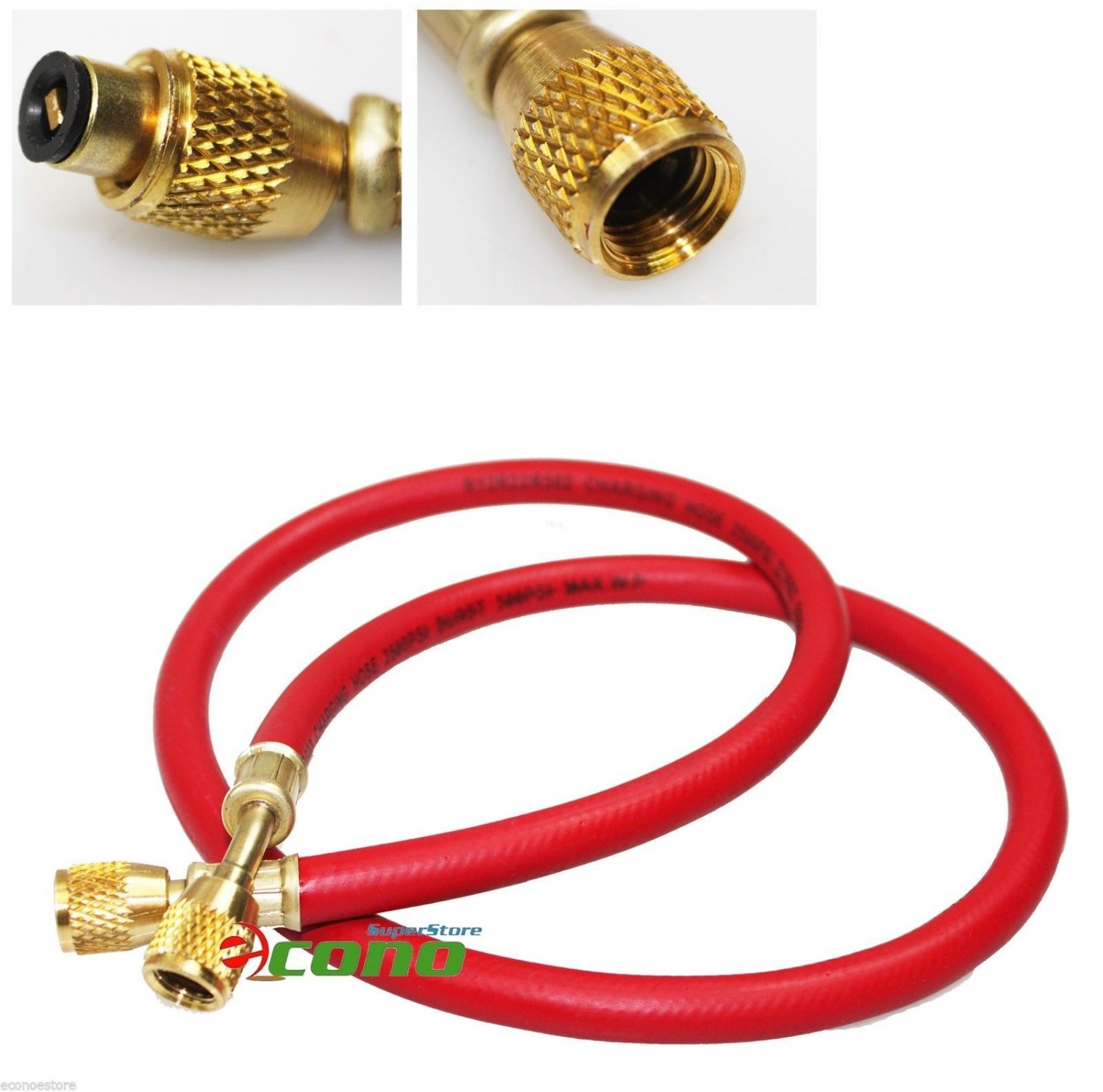 36" 5ft Single Hose HVAC 1/4" SAE 500 PSI Charging AC Refrigerant R410a R134a
