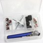 15Pcs Car Auto Tire Valve Stem Cap Valve Repair Tool Dual Head Pressure Gauges