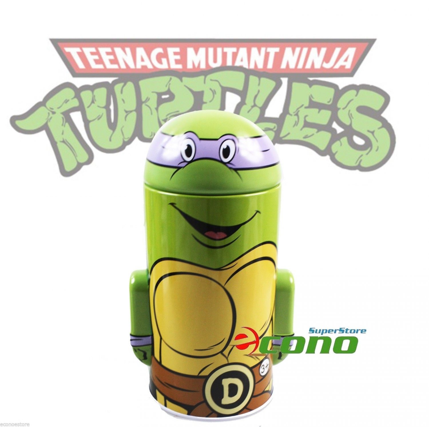 Collectable Teenage Mutant Ninja Turtle Tin Box Coin Piggy Bank Donatello