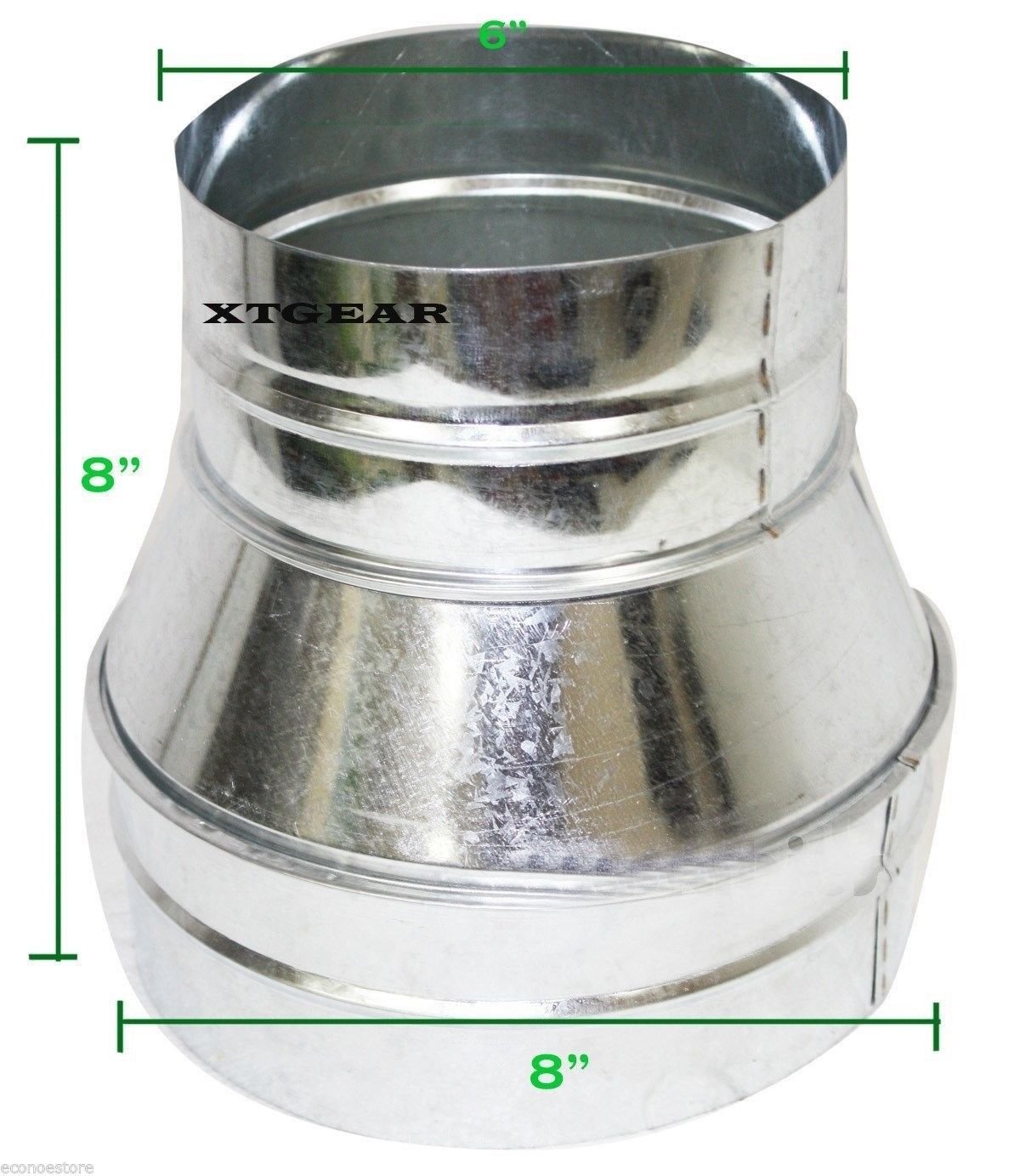Duct Reducer 8'' x 6'' heavy duty connector New HD Free Shipping USA Seller