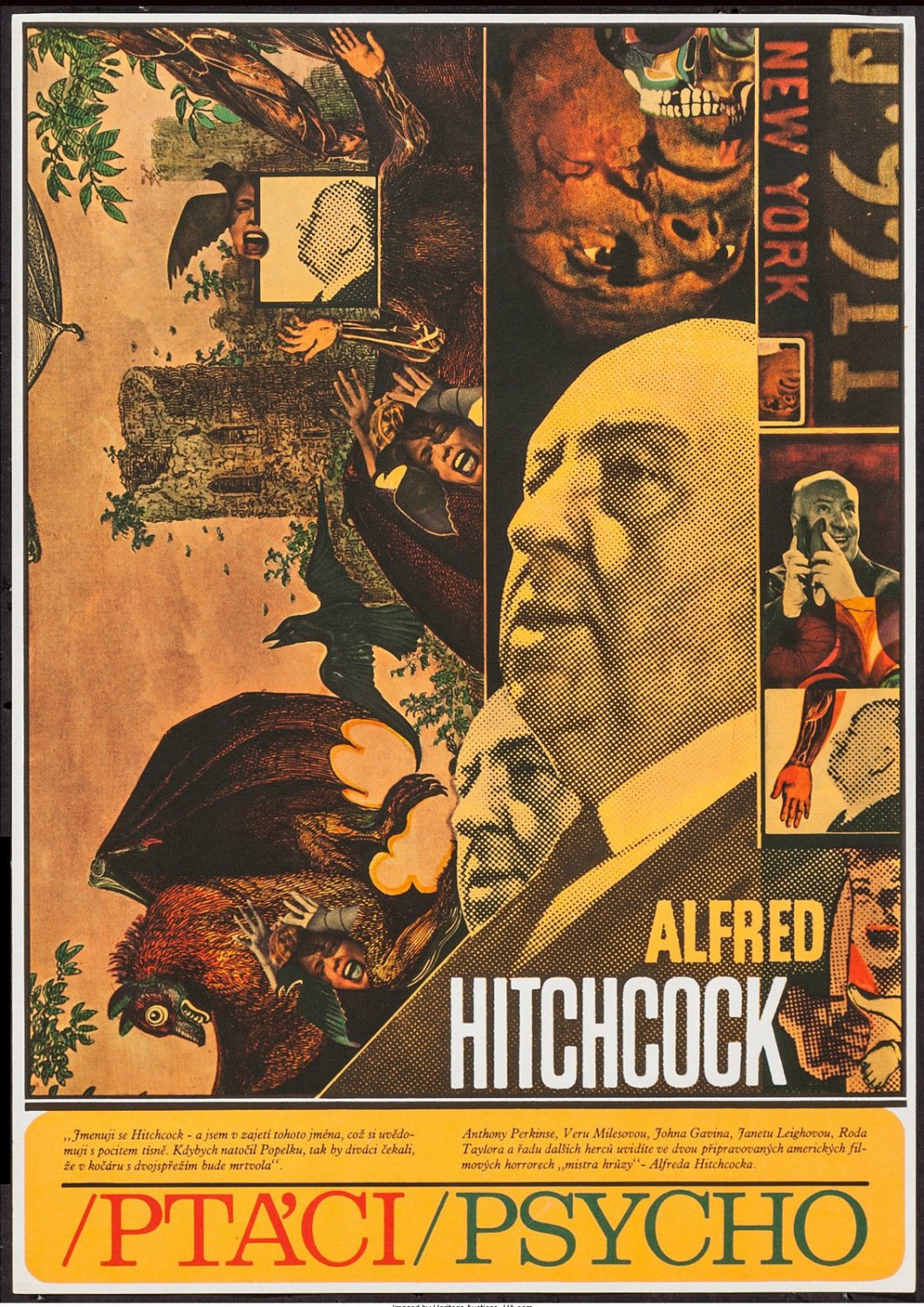 Art print POSTER /Canvas Alfred Hitchcock Psycho 8.3x11.7 inches