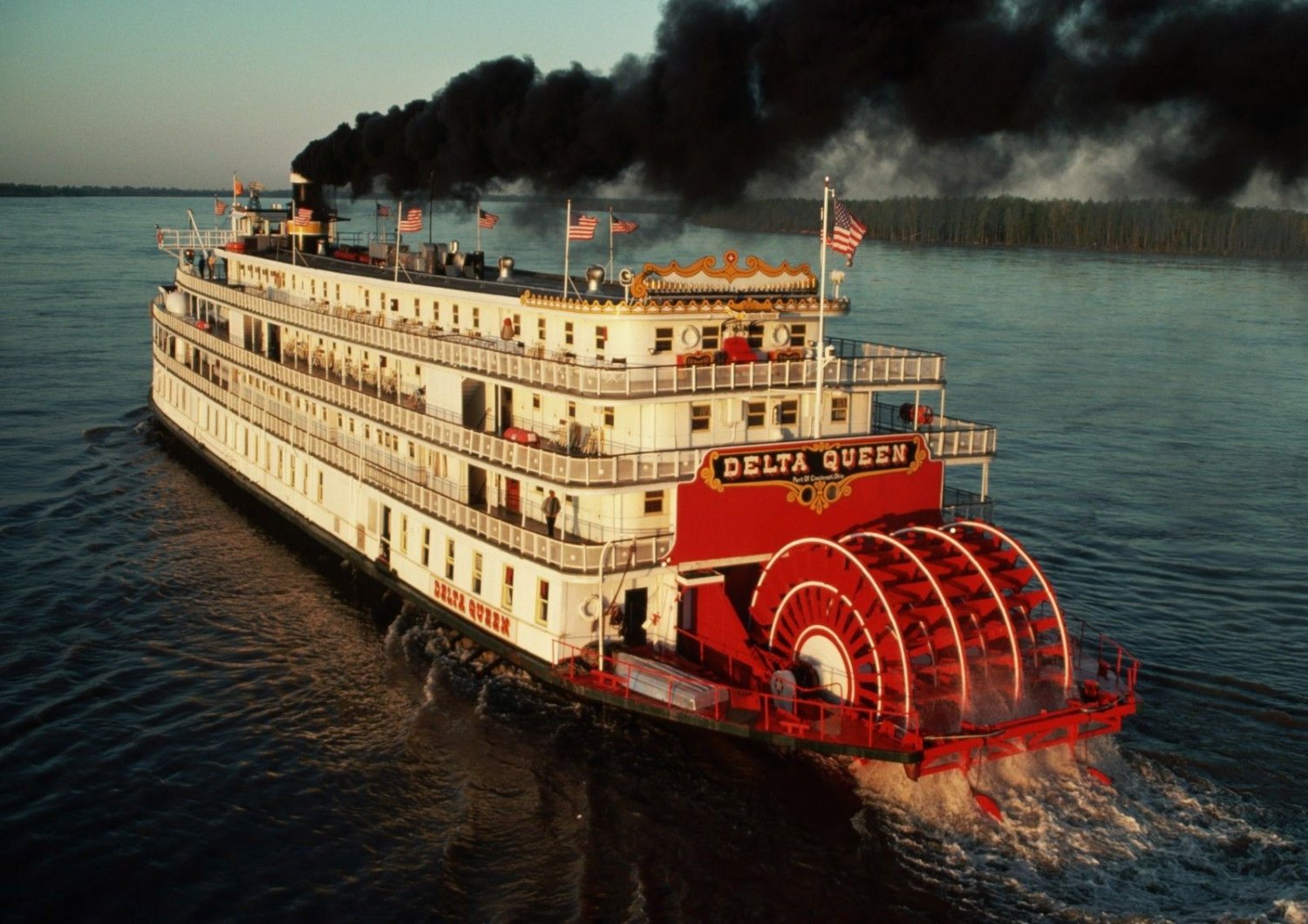 Art print POSTER/Canvas Paddle Boat on Mississippi River 11.7 x 16.5 inches