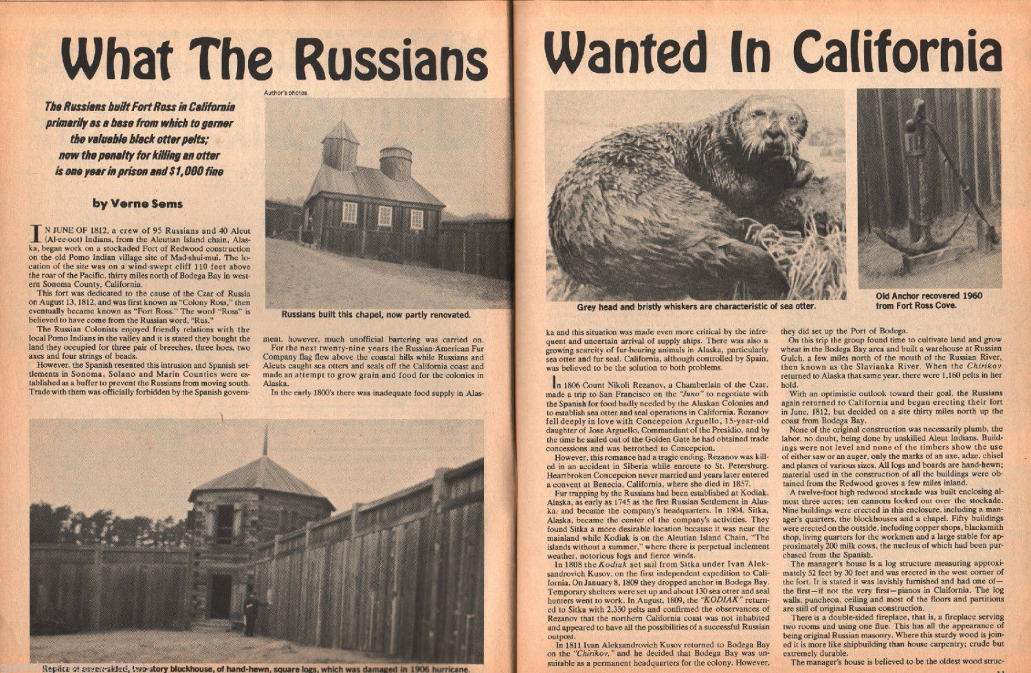California History of Fort Ross by Russians