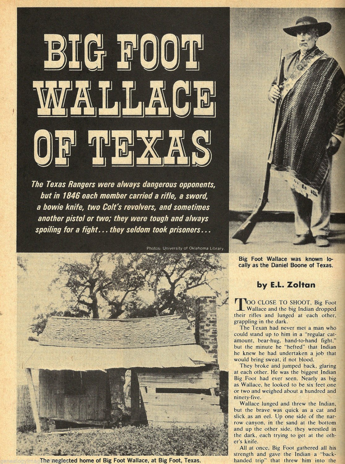 Texas Ranger Edward Dixon Westfall & Big Foot Wallace