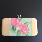 Hand painted Roses on Domino pendant.    WP-15