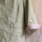 Celery Green Rockabilly Jacket w/ self covered buttons and 3/4 sleeve size 12