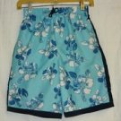 Ocean Pacific Boys Blue Floral Swim Trunks Sz. 10-12