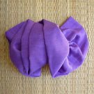 Purple taffeta Bow French Clasp Barrette