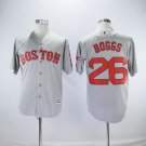 Wade Boggs #26 Boston Red Sox Cool Base Player Men's Jersey Gray M L XL XXL XXXL
