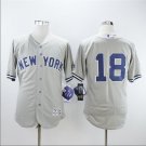 #18 New York Yankees Cool Base Player Men's Jersey Gray M L XL XXL XXXL