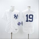 #19 New York Yankees Cool Base Player Men's Jersey White M L XL XXL XXXL