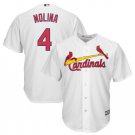 Size XL Yadier Molina #4 St. Louis Cardinals Cool Base Player Men's Jersey White